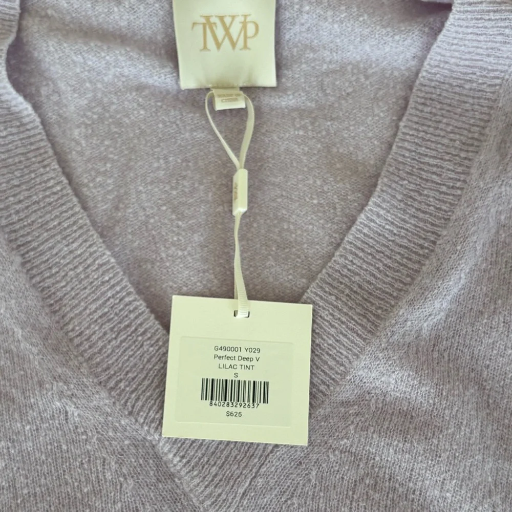 TWP Deep V Cashmere Sweater NWT - Picture 7 of 9